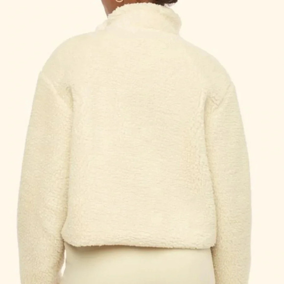 Just Fab faux shearling wrap jacket new with the tag bone white XXL - Picture 4 of 16